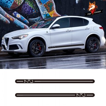 Customized Car Stickers Sport Styling Vinyl Decal Door Side Skirt Strip Car Body For Alfa Romeo Stelvio Giulia 4C Giulietta